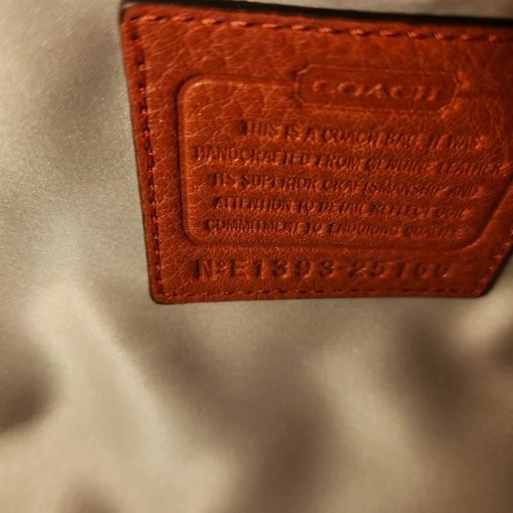 Coach Burnt Orange Leather Shoulder Bag - Picture 6 of 16